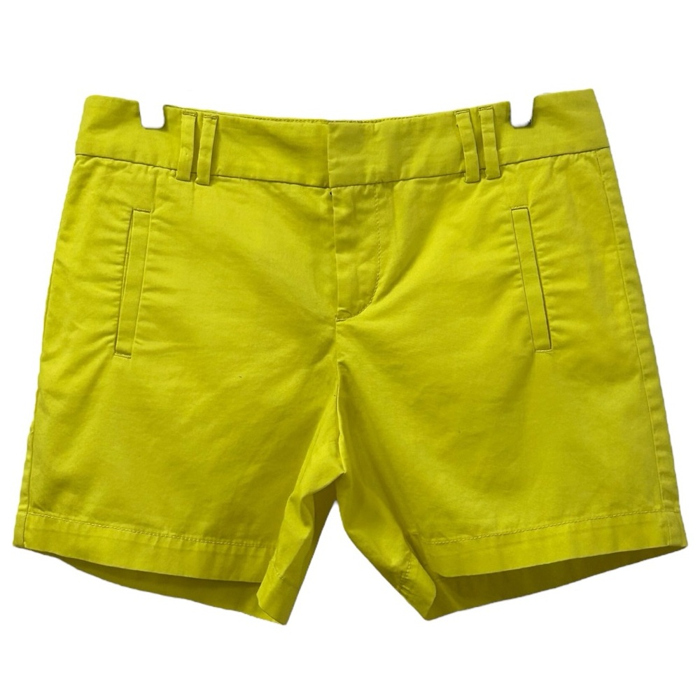 Ann Taylor Loft NWT Women’s Yellow Flat Front Chino Shorts Sz 8P